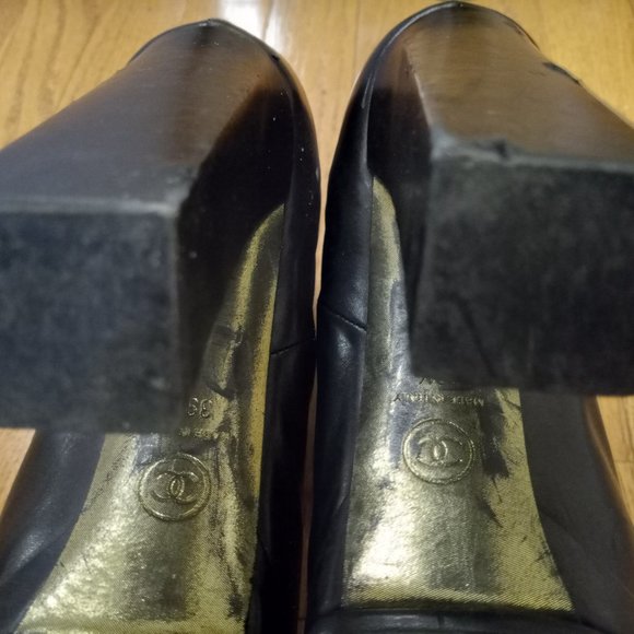 Chanel Ankle Boot Black Size 39.5 - Picture 12 of 16
